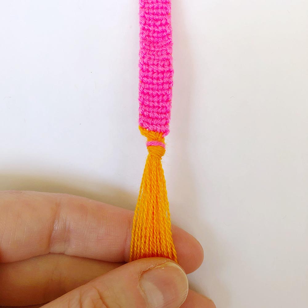 How to tie off a friendship bracelet